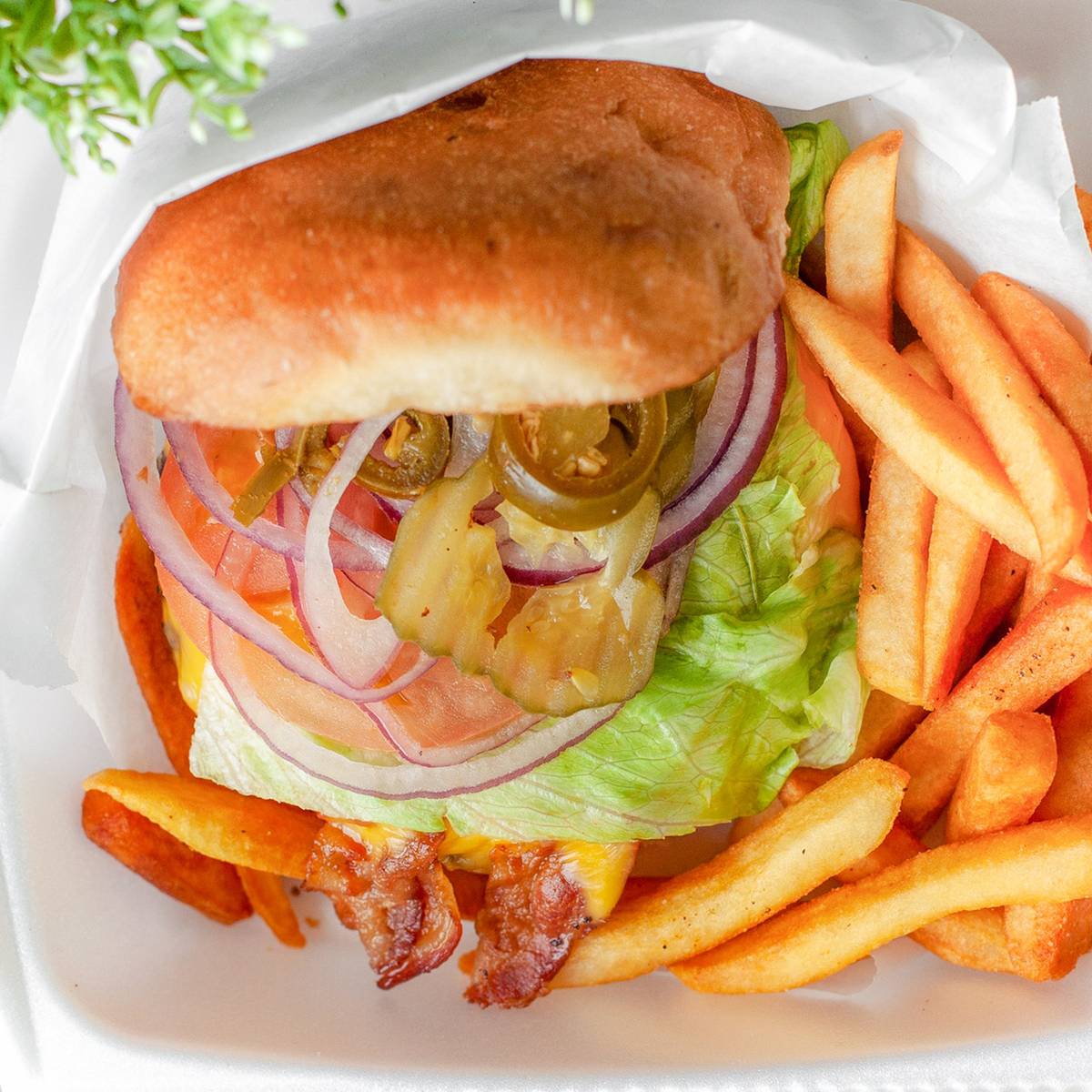 Shorts Top Bacon Senior burger Huntsville TX